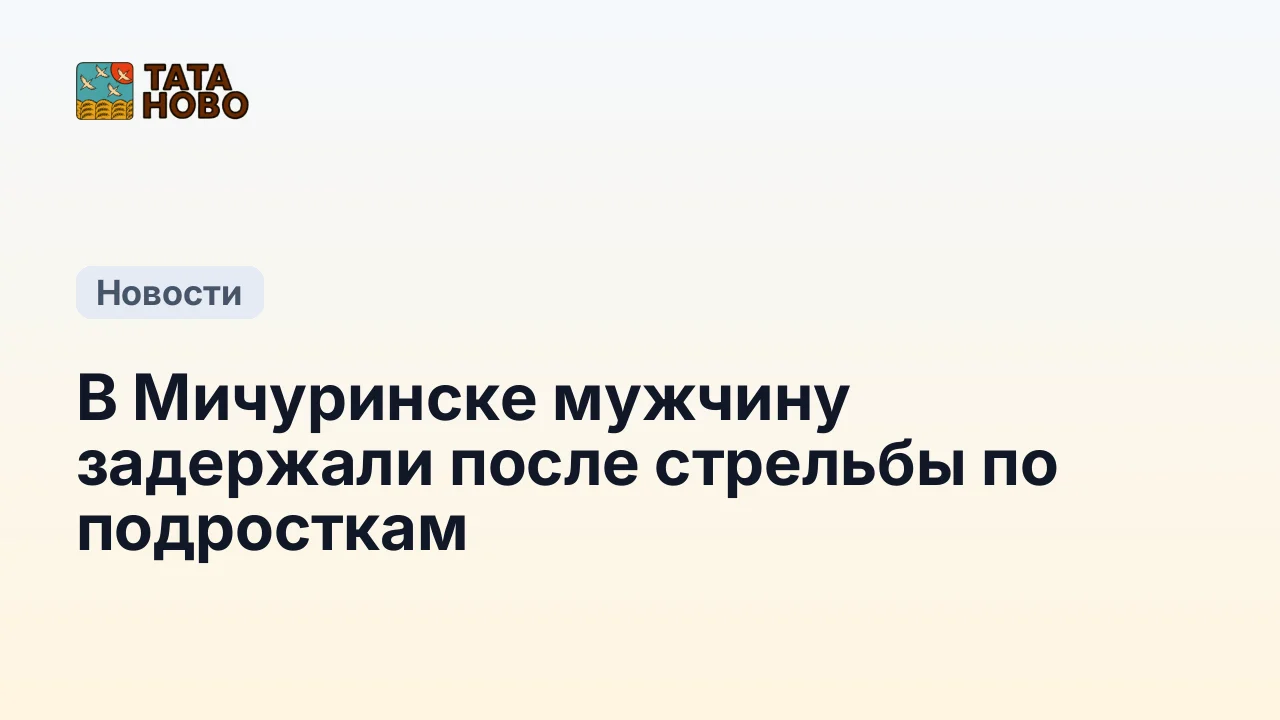 В Мичуринске мужчину задержали после стрельбы по подросткам